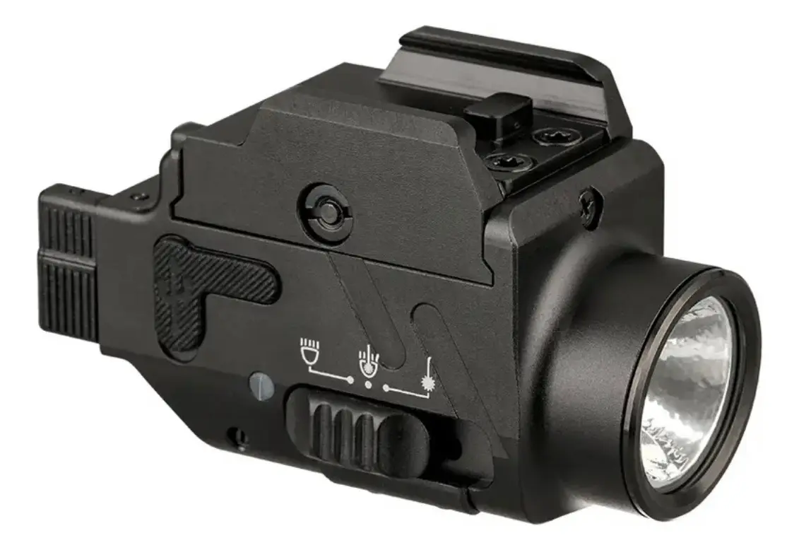 Lanterna Tática com Laser Integrado para Trilho