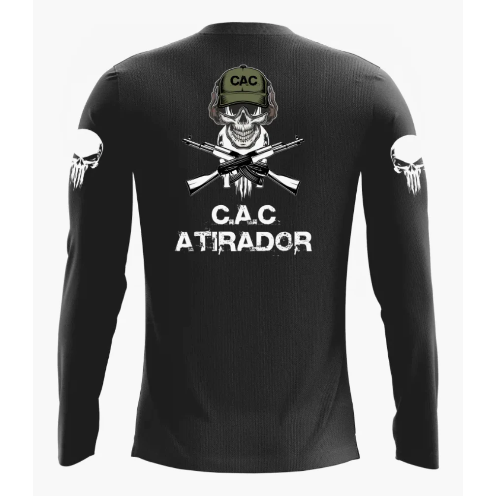 Camiseta Manga Longa Dry Fit CAC UV 50+ com Nome Personalizado