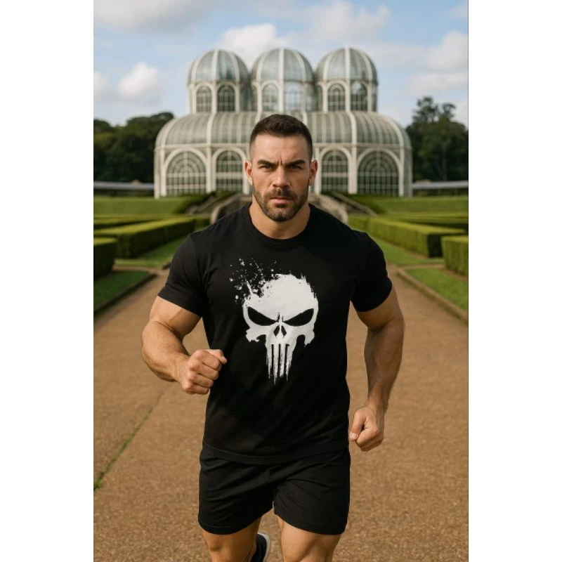 Camiseta Dry Fit Caveira Justiça