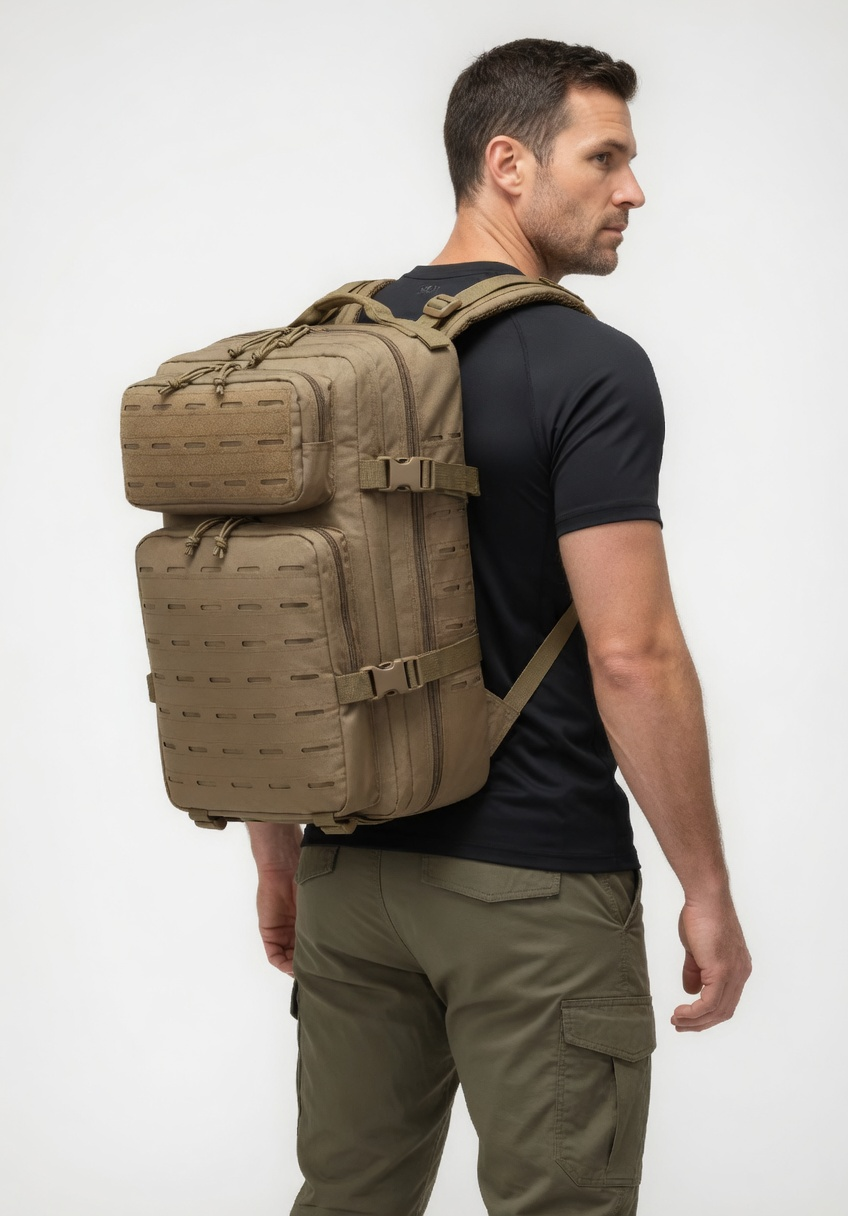Mochila Tática Âncora 50 Litros - Cáqui
