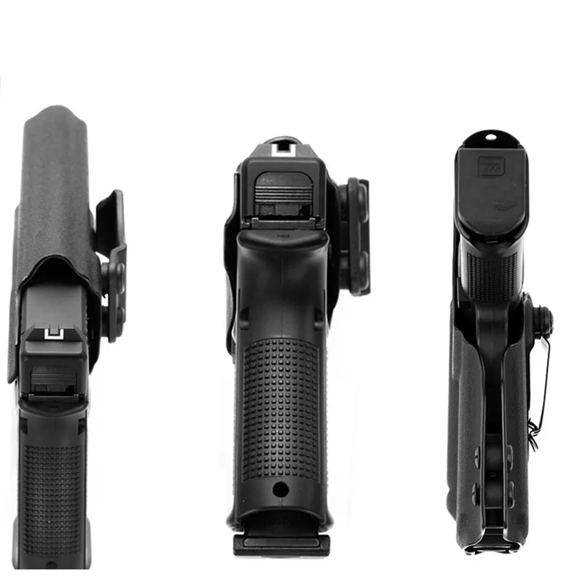 Coldre Velado em Kydex para Glock G17, G19, G19X, G25 e G45 com Lanterna
