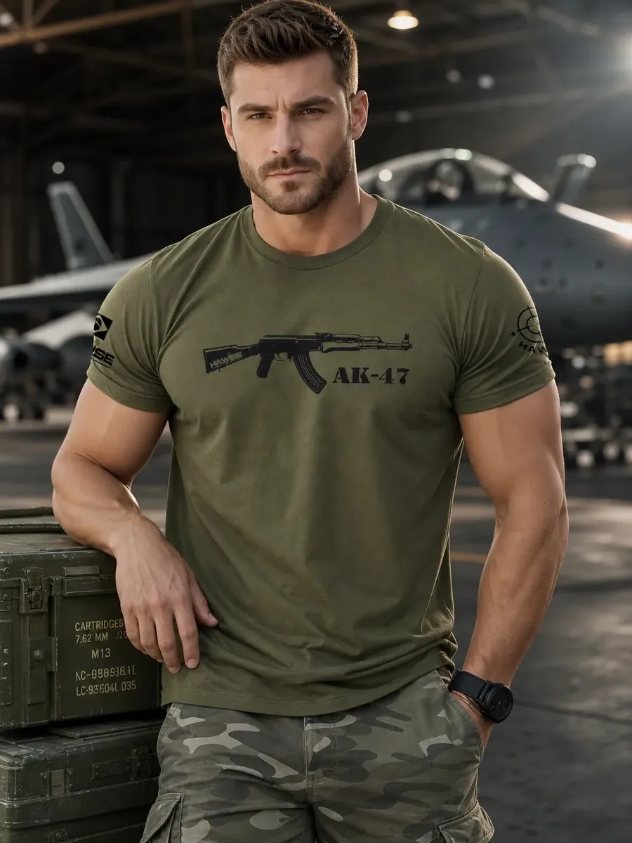 Camiseta Estampa Fuzil 7.62