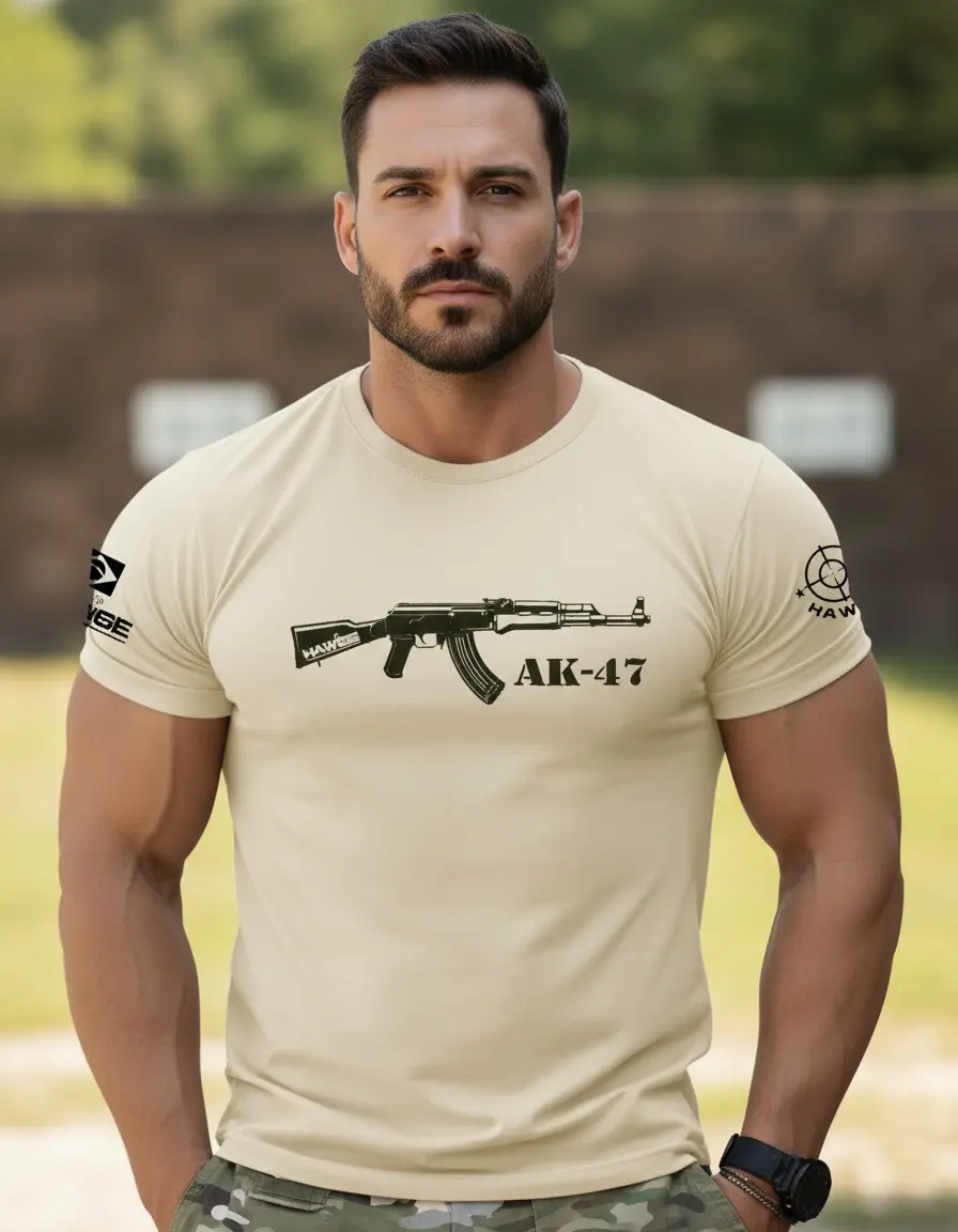 Camiseta Estampa Fuzil 7.62