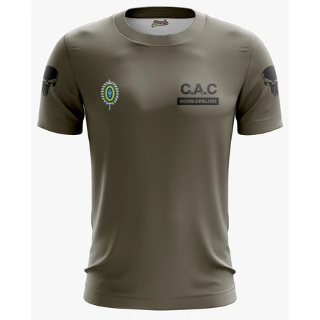 Camiseta Dry Fit CAC Personalizada com Seu Nome - Proteção UV