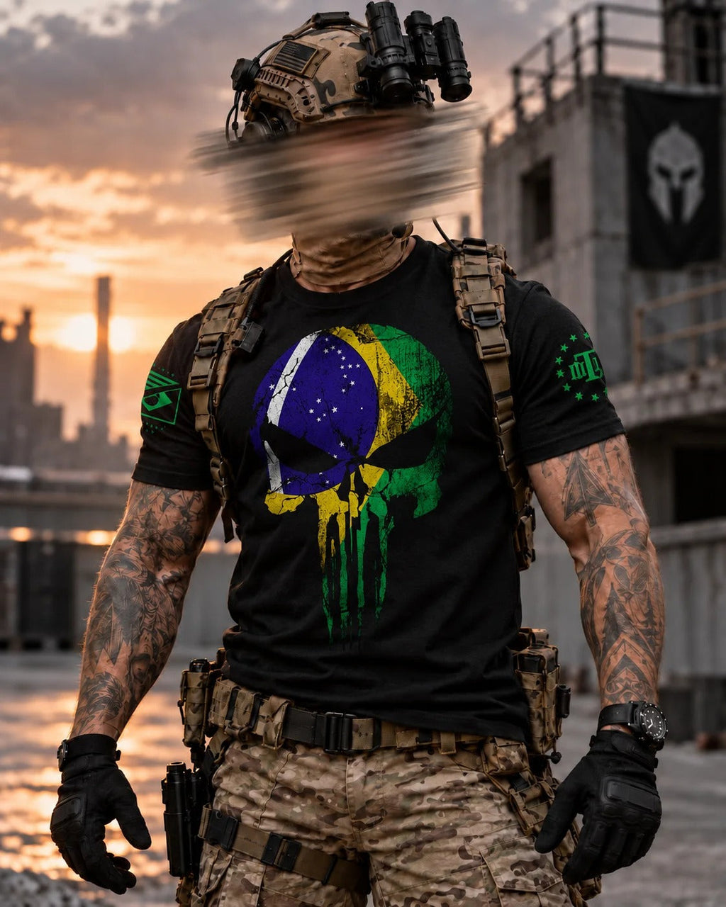 Camiseta Caveira Brasil