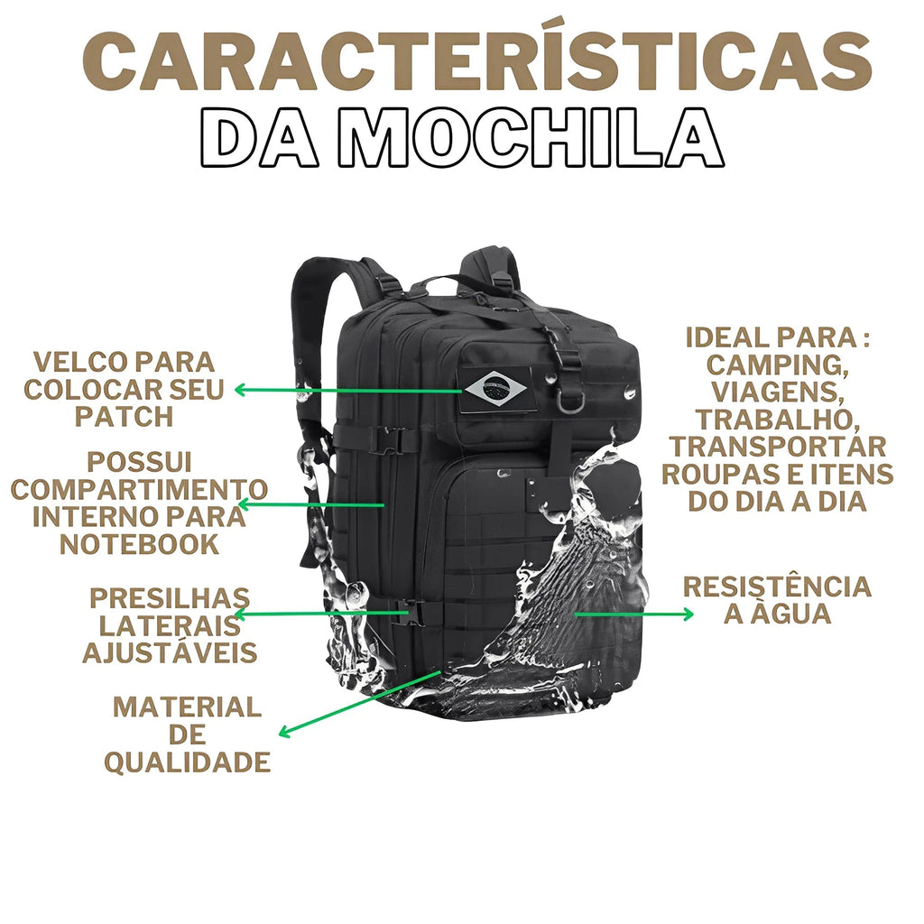 Mochila Tática Recon 50 Litros - Army
