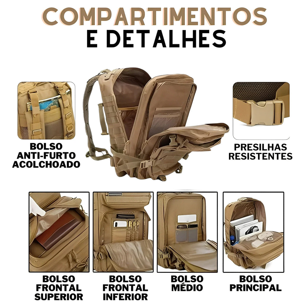 Mochila Tática Recon 50 Litros - Army