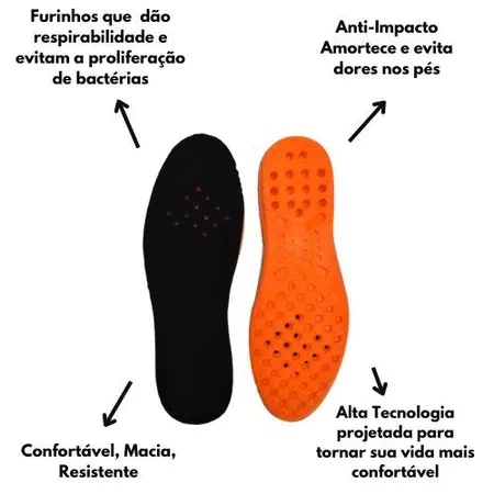 Kit 2 Pares de Palmilhas de Gel Anatômicas