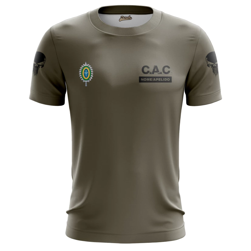 Camiseta Dry Fit CAC Personalizada com Seu Nome - Proteção UV