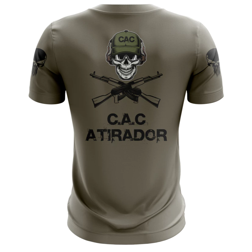 Camiseta Dry Fit CAC Personalizada com Seu Nome - Proteção UV