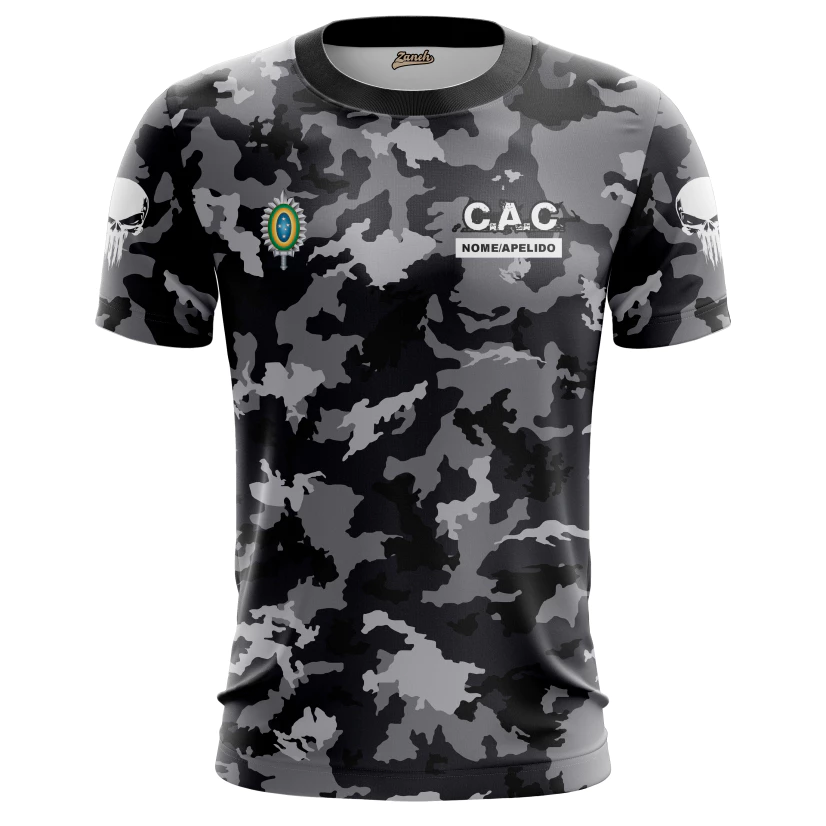 Camiseta Dry Fit CAC Personalizada com Seu Nome - Proteção UV