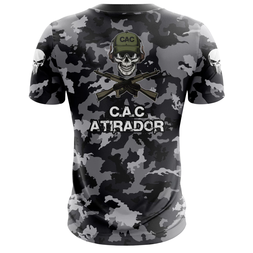 Camiseta Dry Fit CAC Personalizada com Seu Nome - Proteção UV