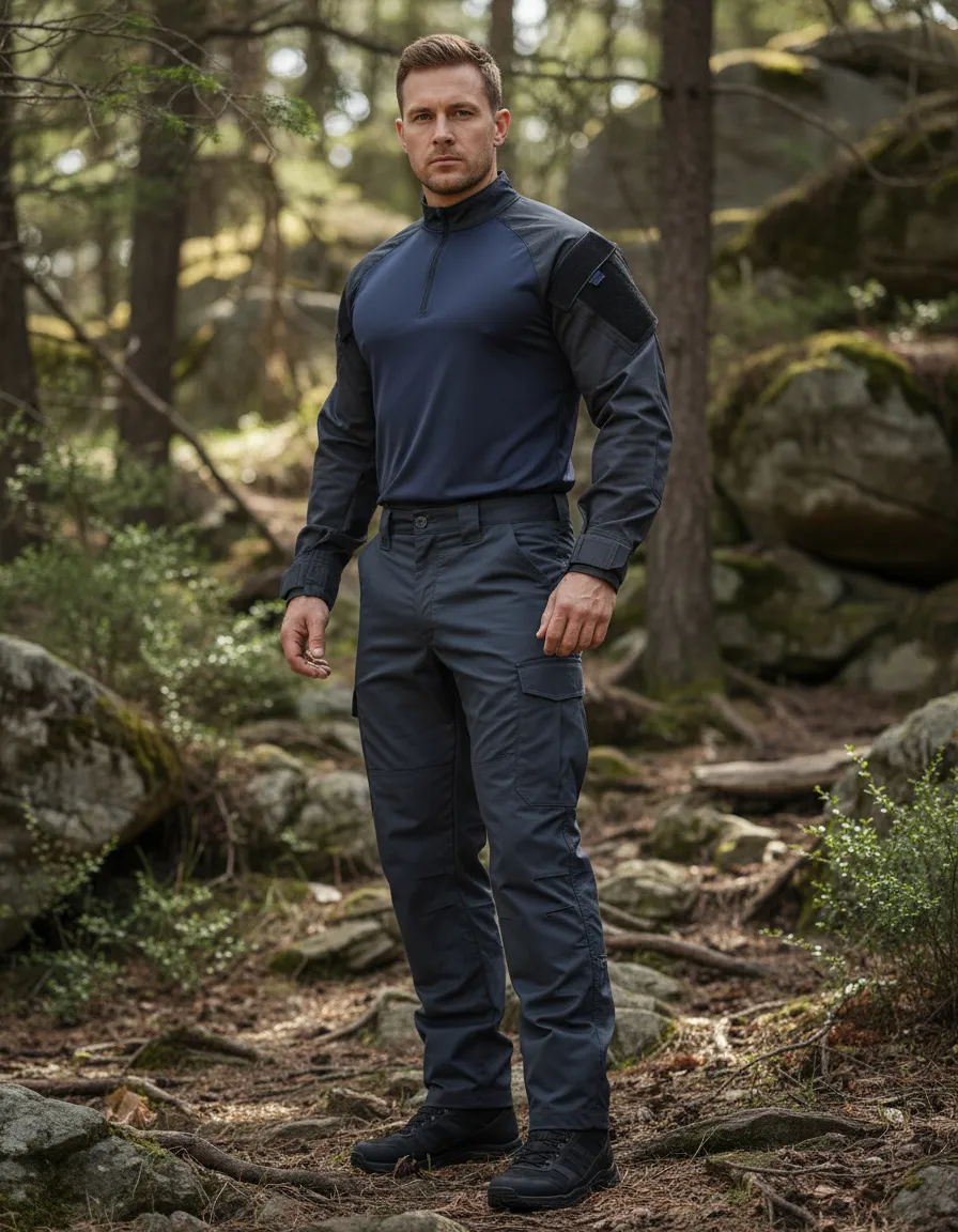 Farda Tática Completa Combat Shirt + Calça - Azul Noturno