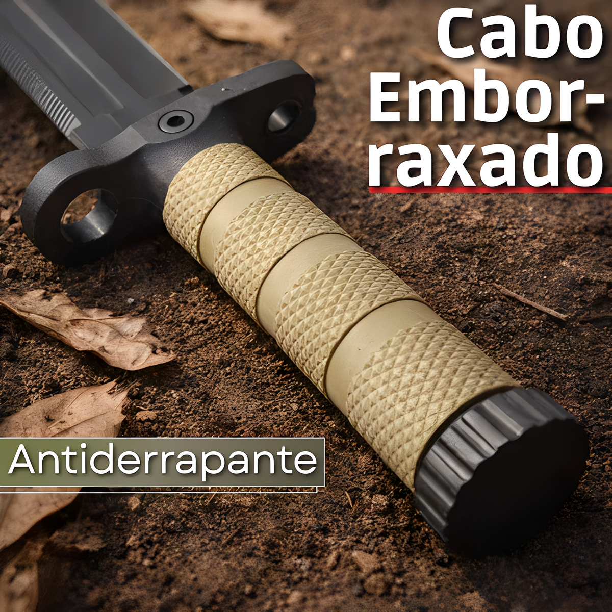 Faca Profissional de Combate Revestida em Titânio