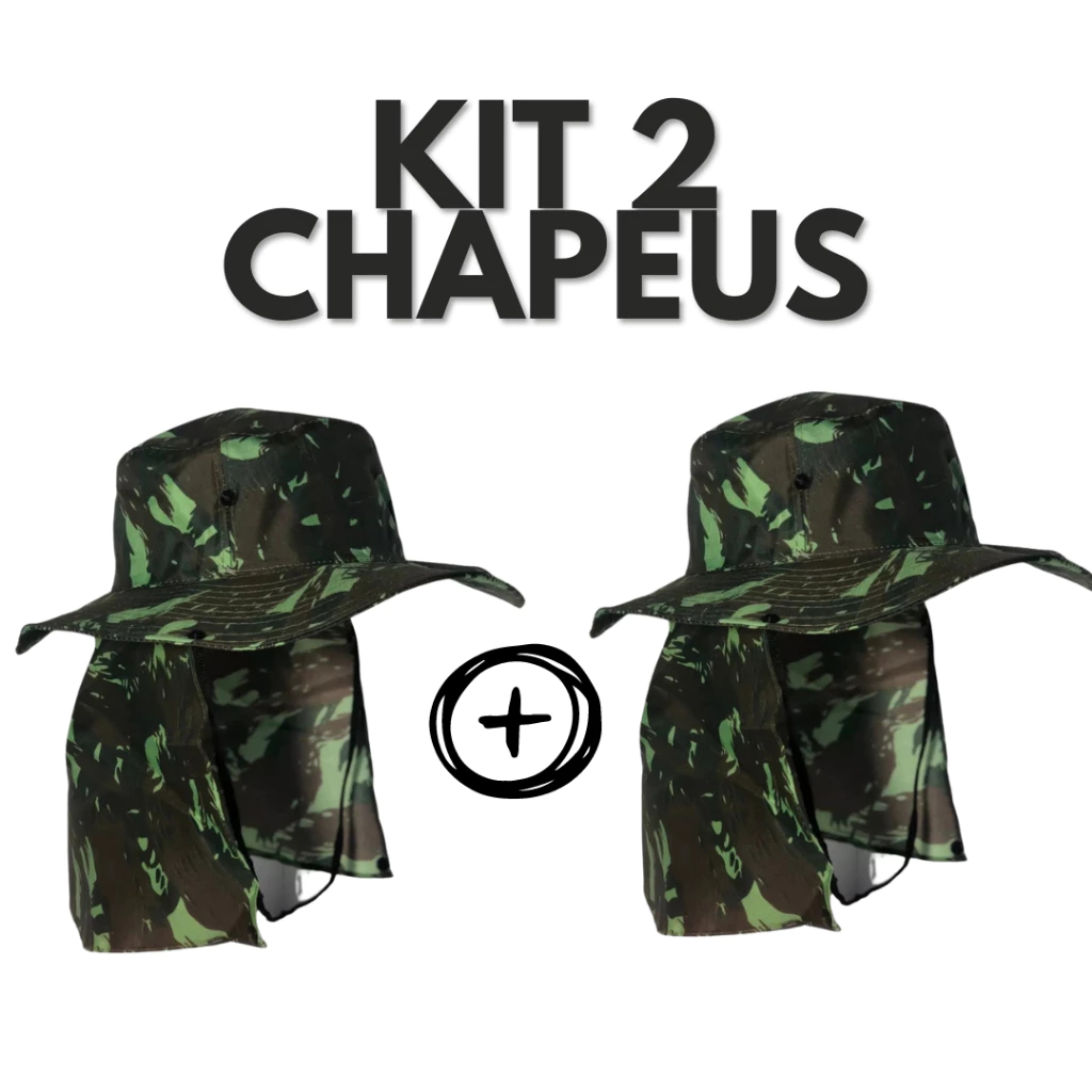 Kit 2 Chapéus Boonie para Camping
