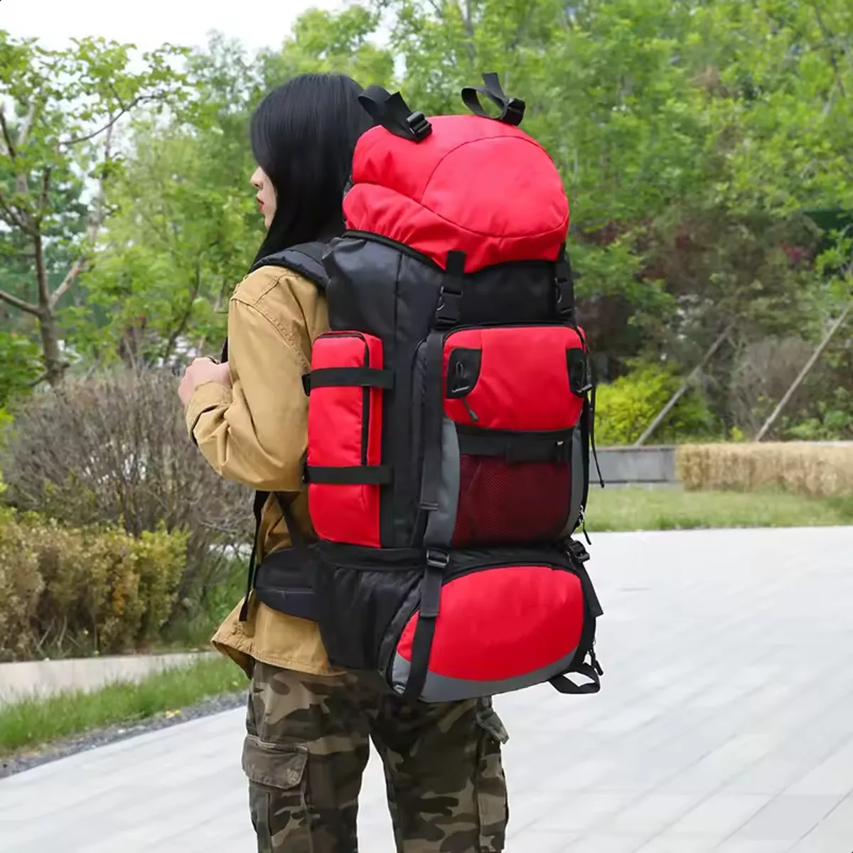 Mochila Cargueira Cume 90L - Vermelha