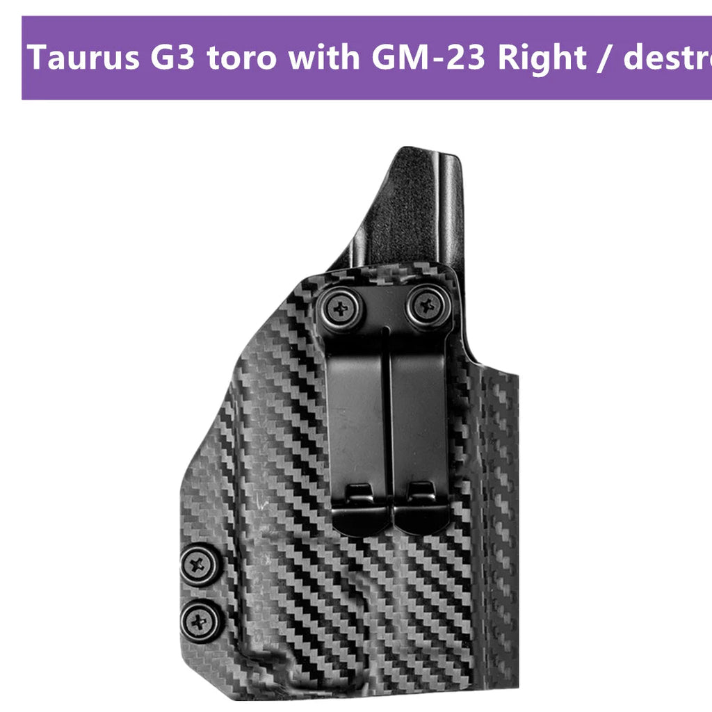 Coldre Velado em Carbono para Taurus G3 TORO com Red Dot e Lanterna