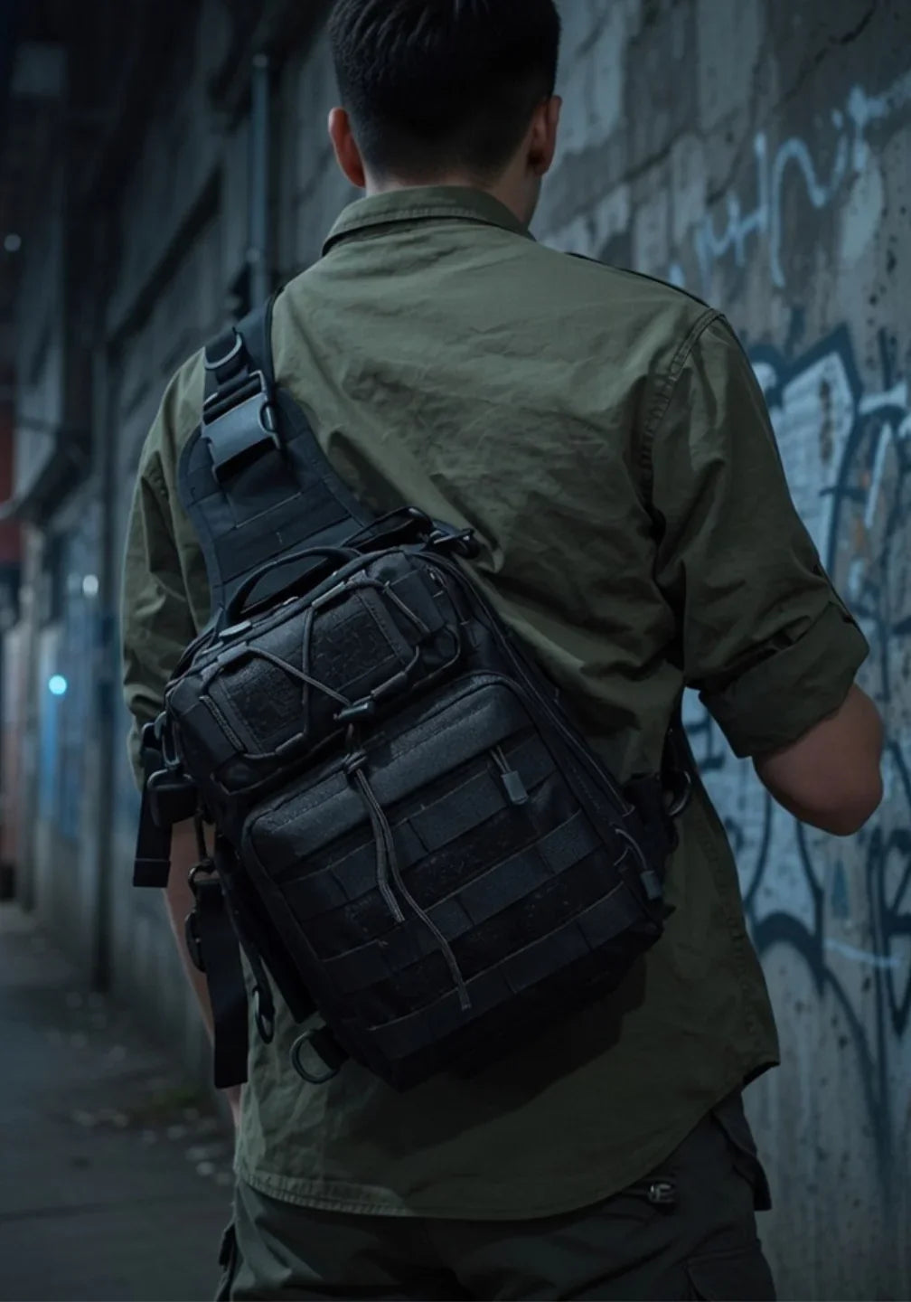 Mochila Transversal Tática Trilha