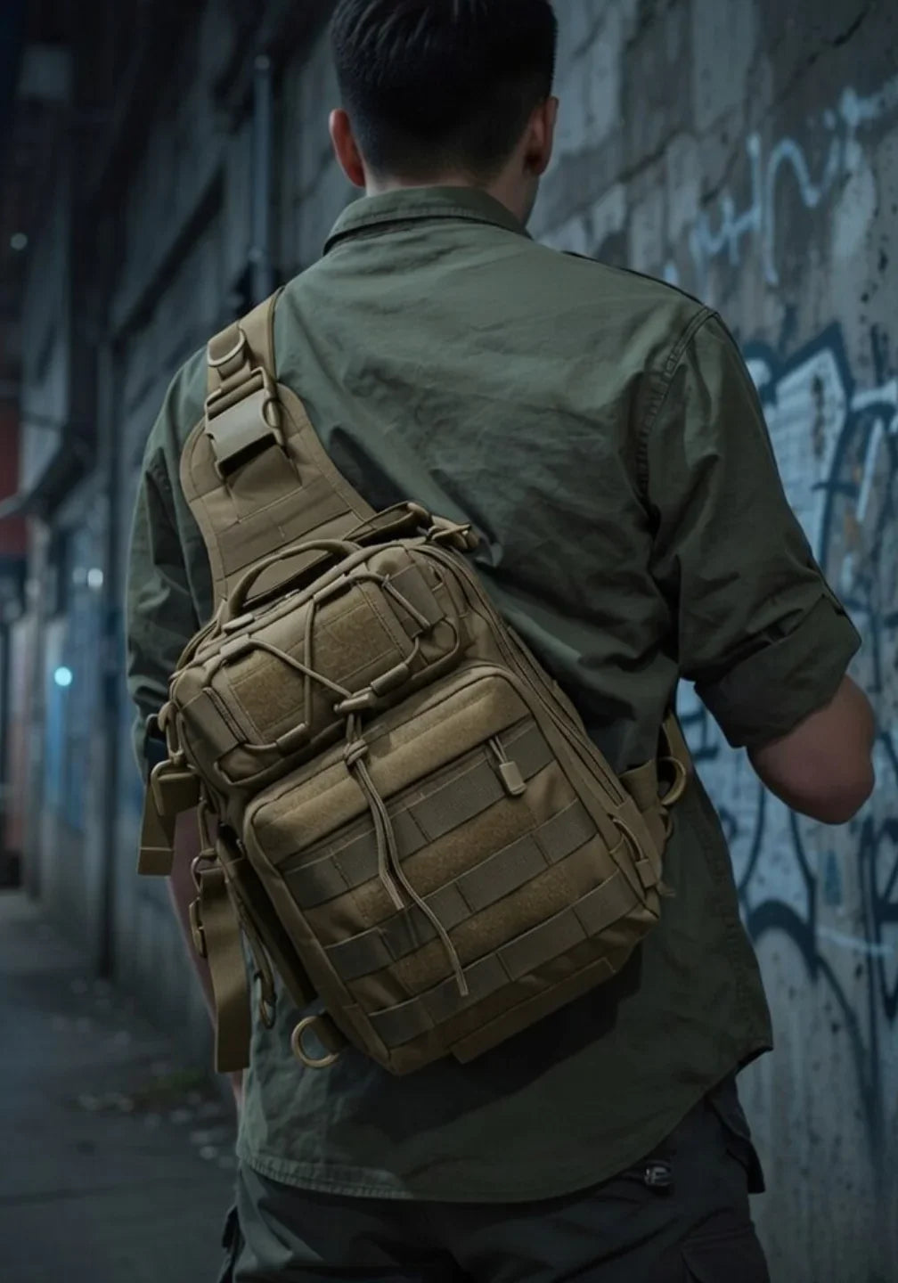 Mochila Transversal Tática Trilha