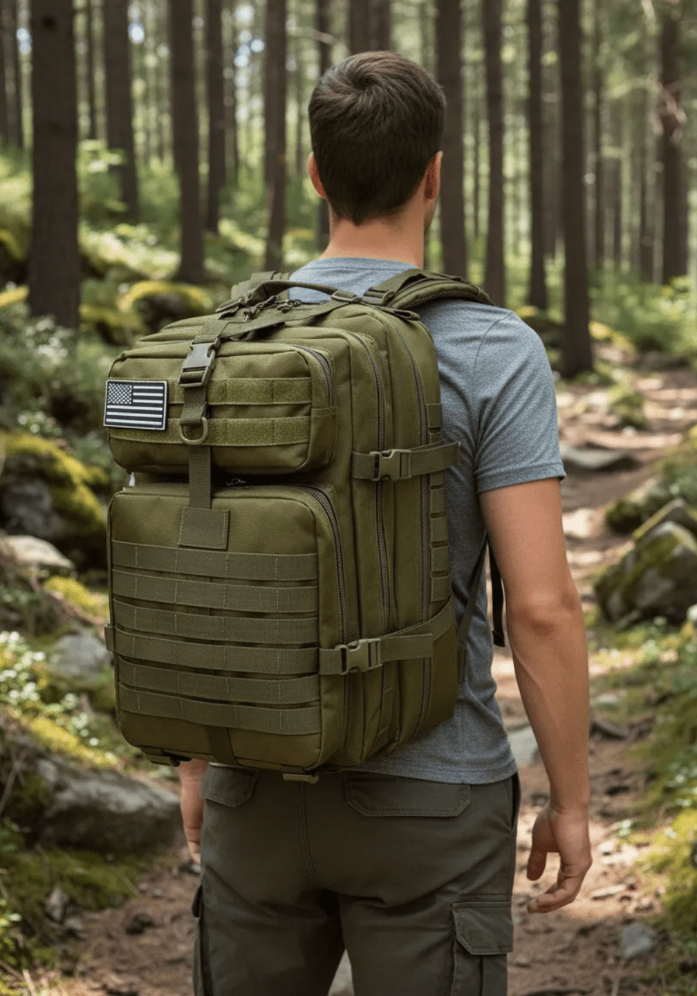 Mochila Tática Recon 50 Litros - Verde Oliva