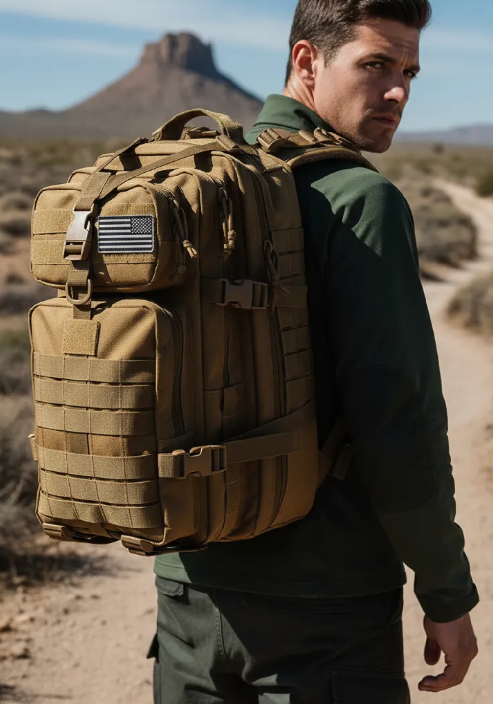Mochila Tática Recon 50 Litros - Cáqui