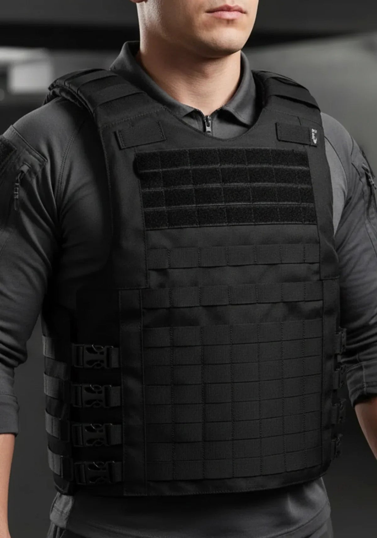 Capa de Colete Modular Slim Leve - Preto