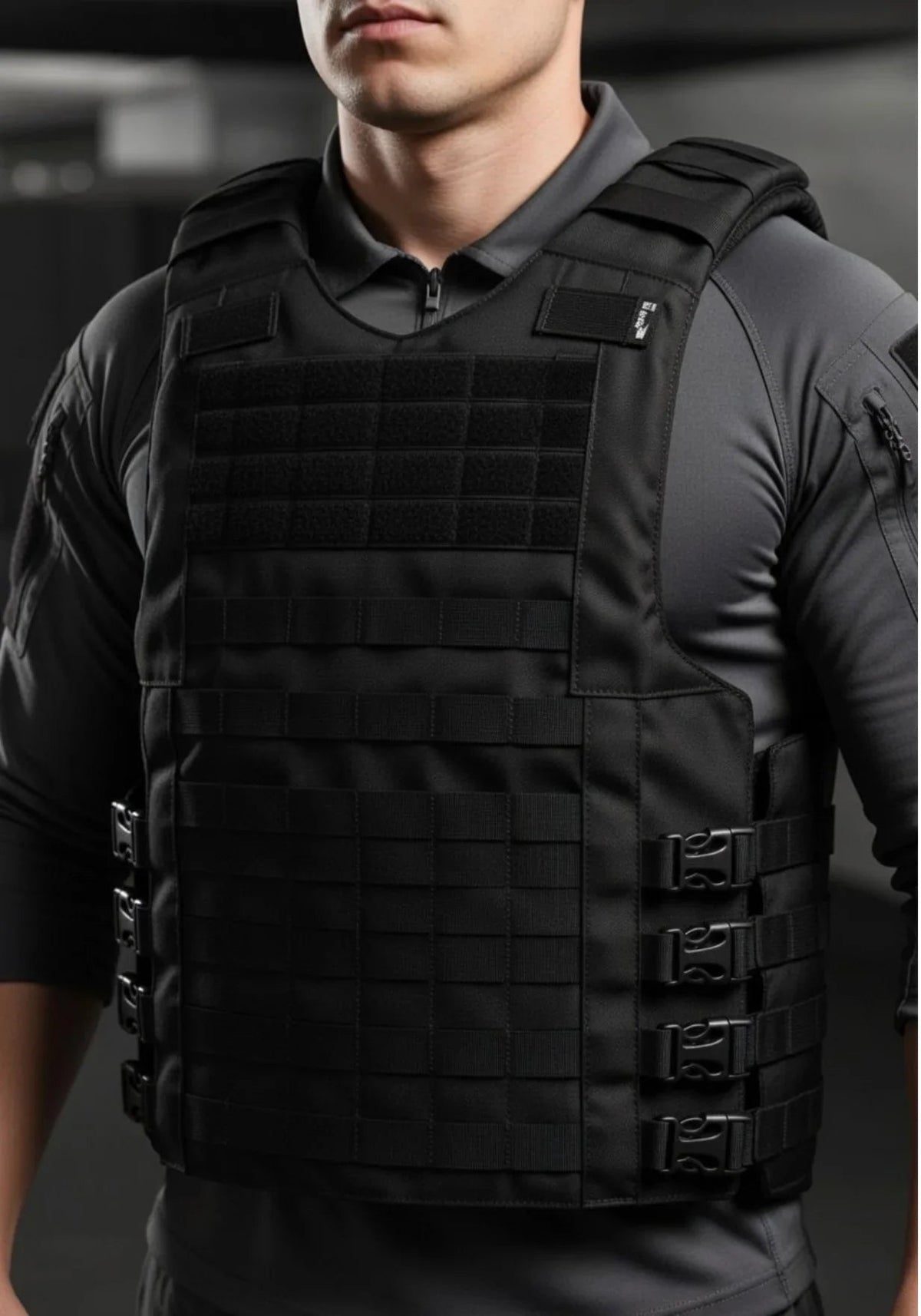 Capa de Colete Modular Slim Leve - Preto