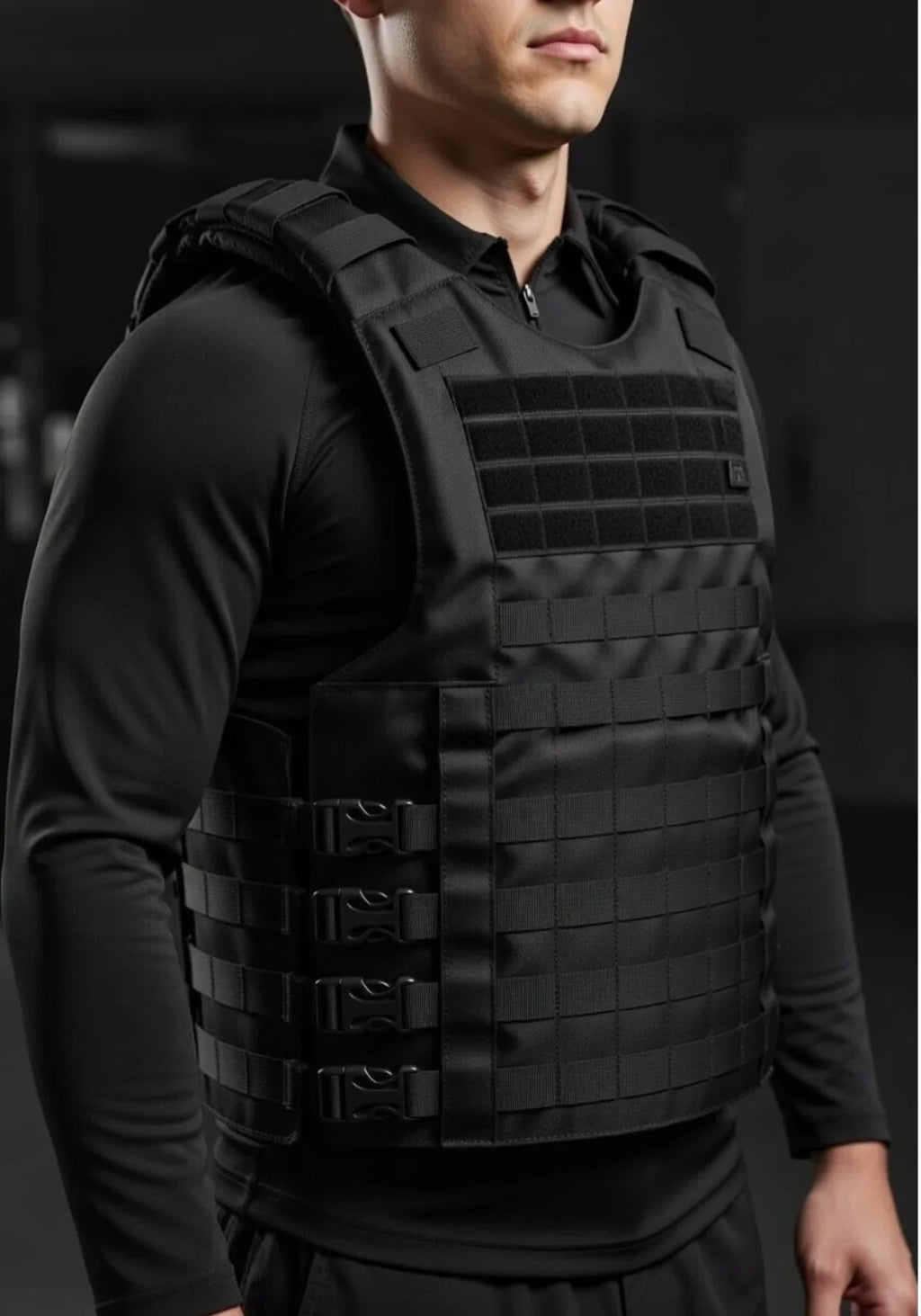 Capa de Colete Modular Slim Leve - Preto