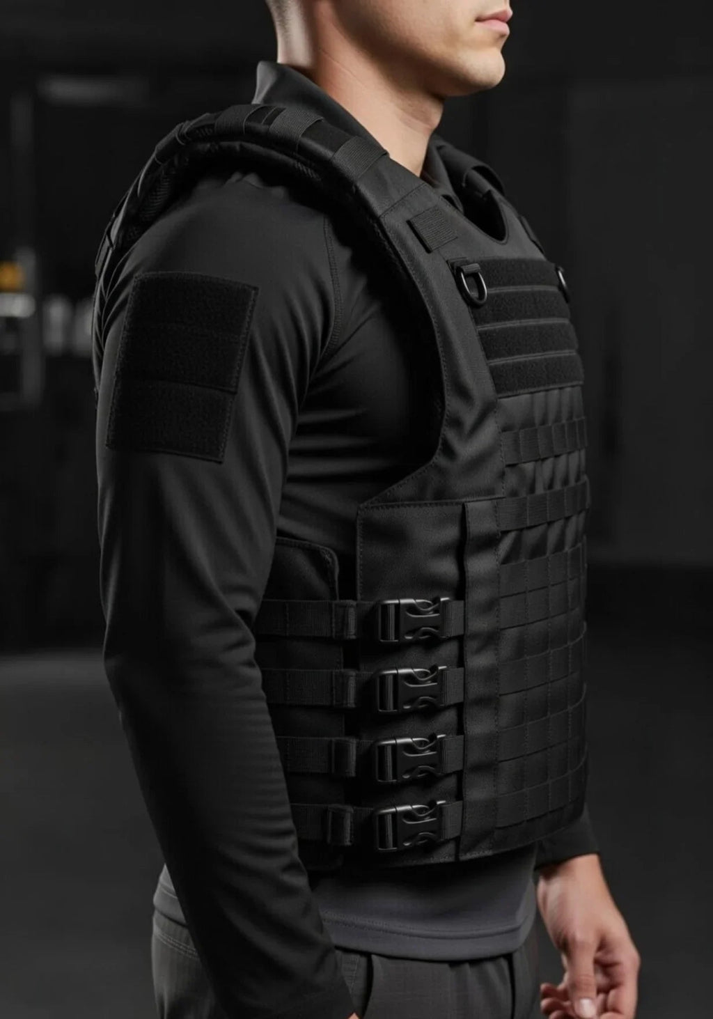 Capa de Colete Modular Slim Leve - Preto