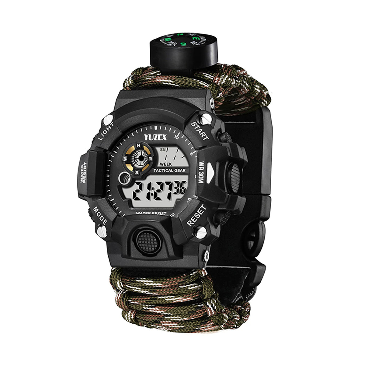 Relógio tático camuflado verde
