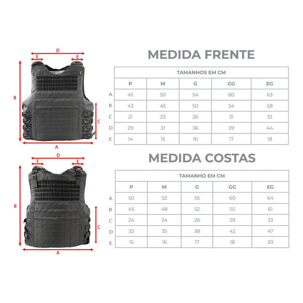 Capa de Colete Modular Slim Leve - Preto