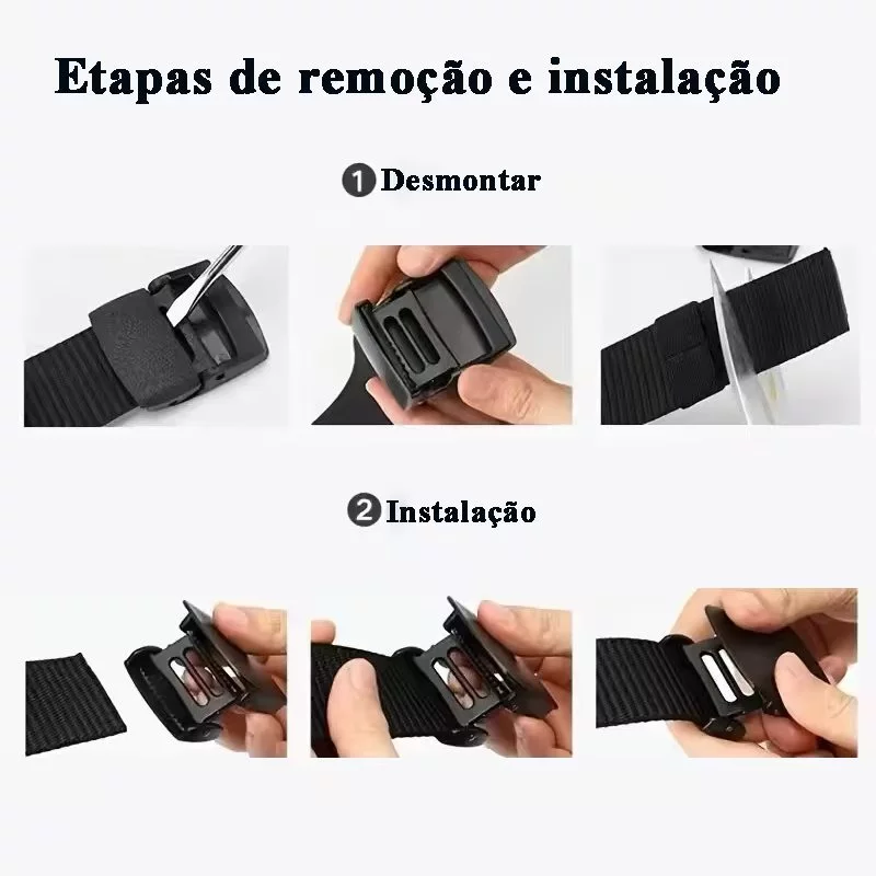 Cinto de Nylon Tático com Engate Rápido