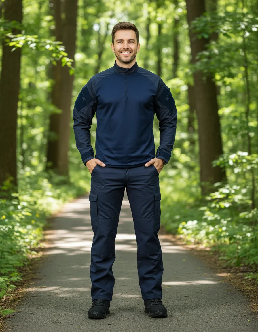 Farda Tática Completa Combat Shirt + Calça - Azul Noturno